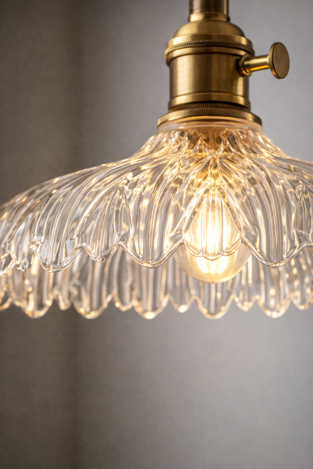 Vintage-Inspired Clear Glass Pendant