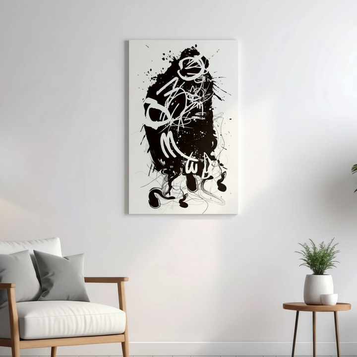 Modern Abstract Calligraphy Ink Wall Art