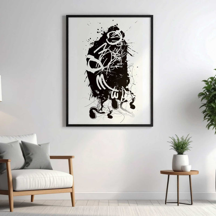 Modern Abstract Calligraphy Ink Wall Art