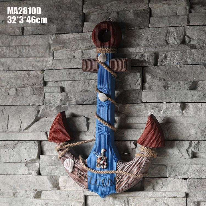 Rustic Blue Anchor Wall Decor