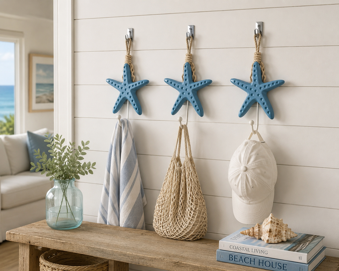 Starfish Wall Hooks set of 3