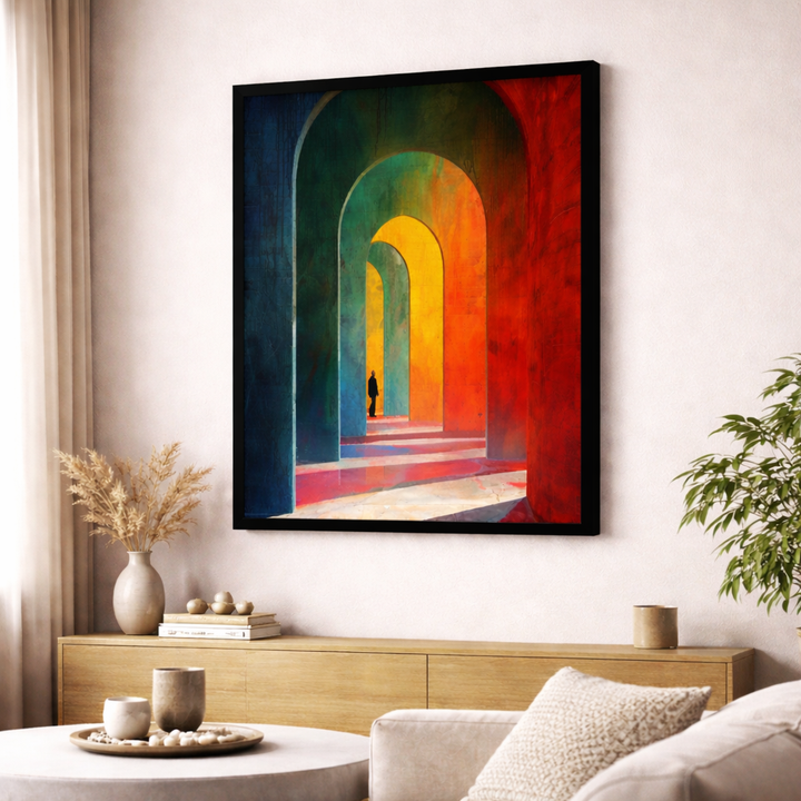 Colorful Archway Abstract Canvas