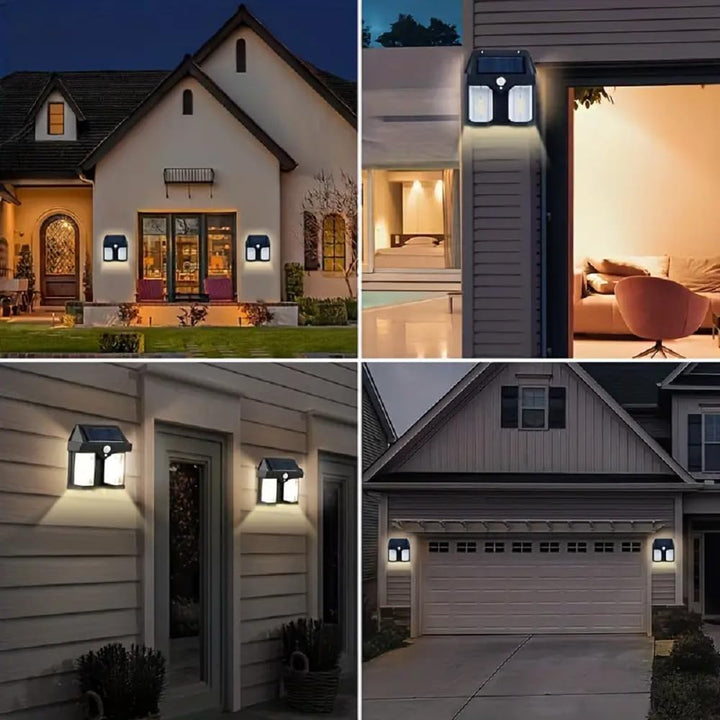 Solar Motion-Sensor Outdoor Wall Light
