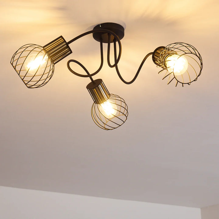 Industrial Wire Cage Ceiling Light