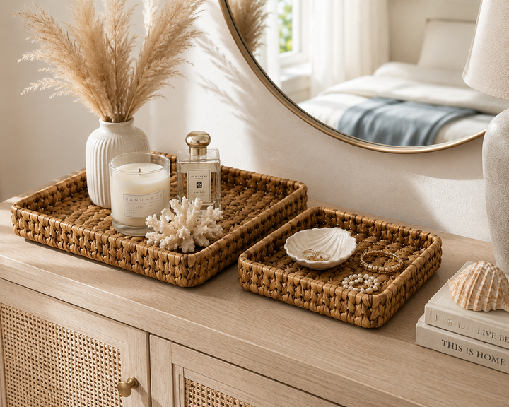 Rectangular Woven Tray Set of 2