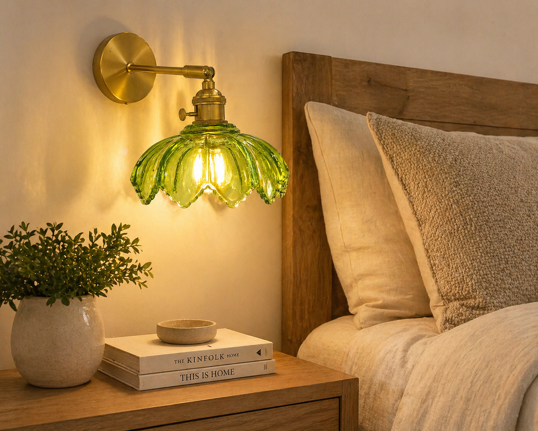 Brass Glass Wall Sconce