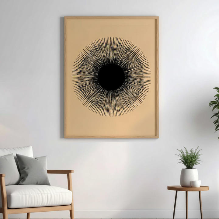 Radial Sunburst Minimal Wall Art