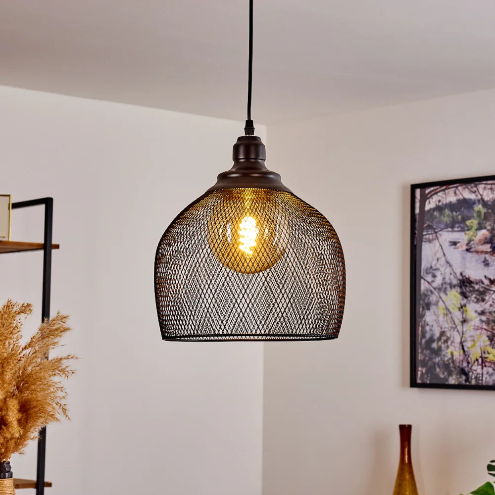 Industrial Mesh Pendant Light