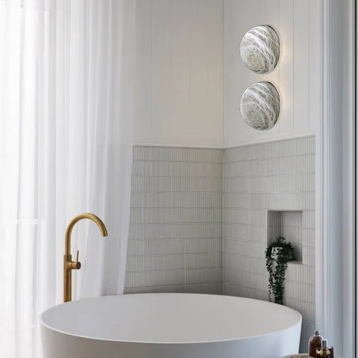 Minimal Spanish Alabaster Wall Sconce