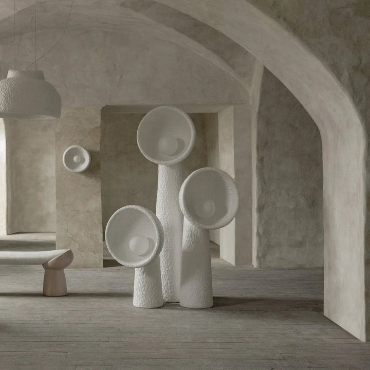 Sculptural White Floor Lamp