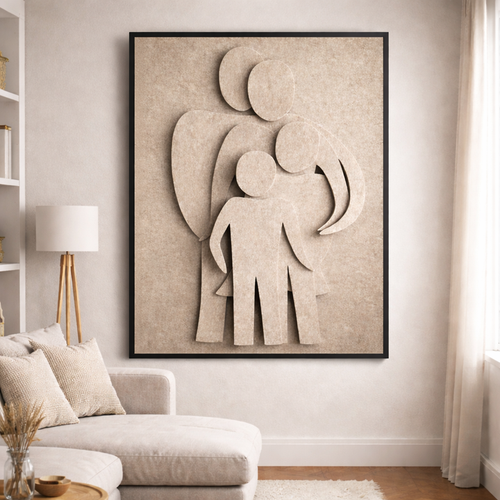 Minimalist Family Silhouette Canvas
