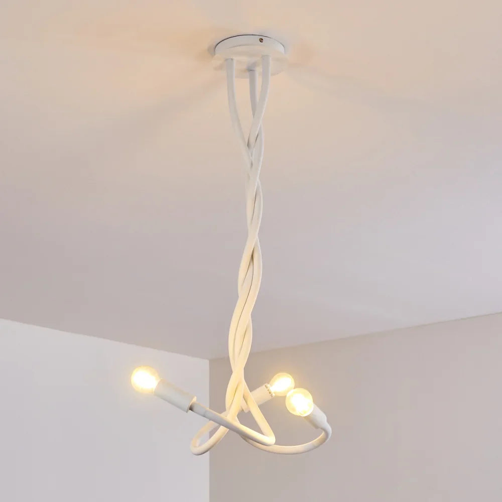 Modern White Spiral Ceiling Light