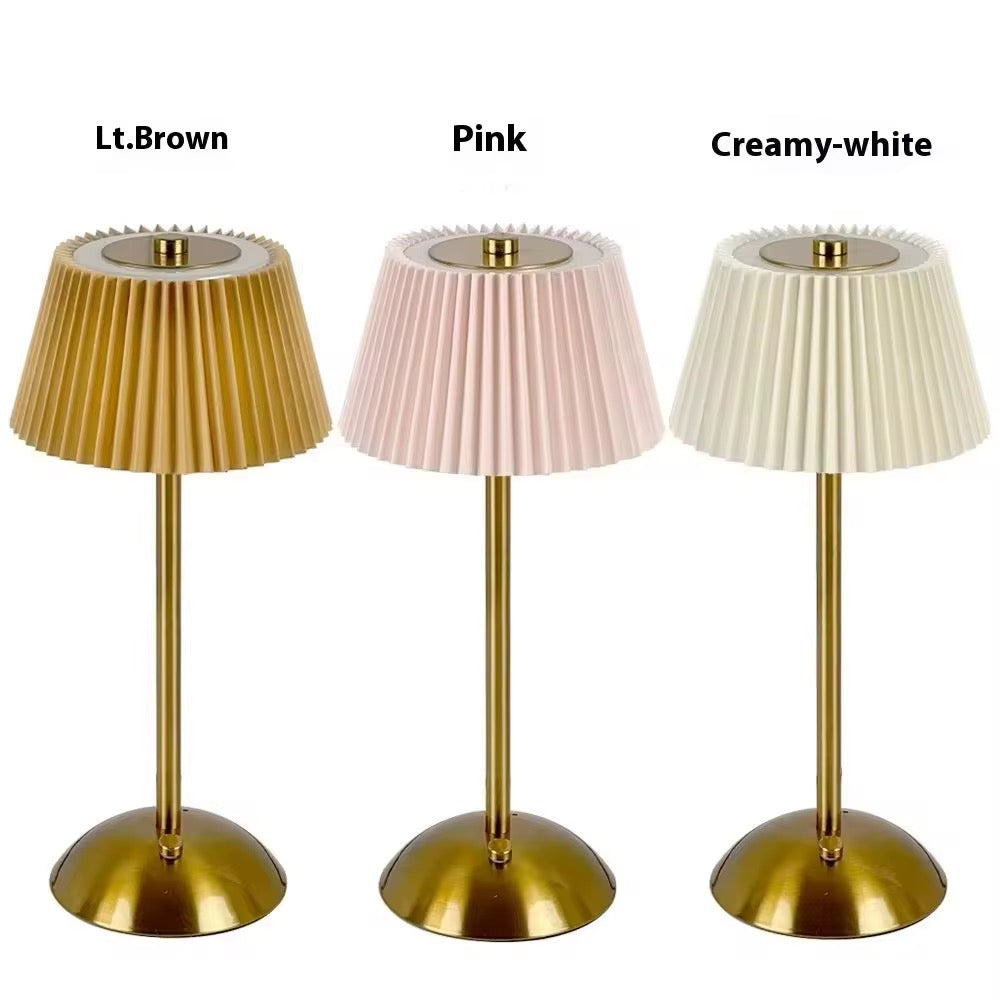 rechargeable PINK Shade Table Lamp