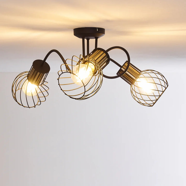 Industrial Wire Cage Ceiling Light