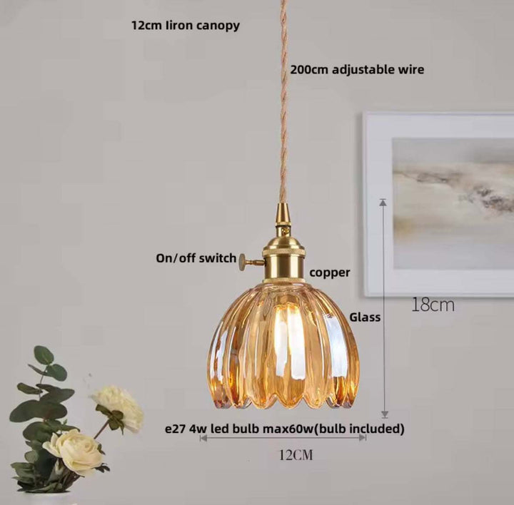 Antique-Style Glass Pendant