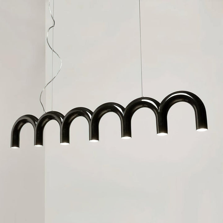 Modern Black Arc Pendant Light