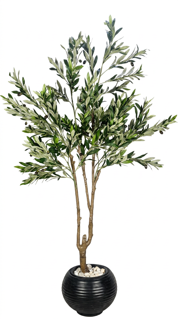 Artificial Olive Tree With Black Pot