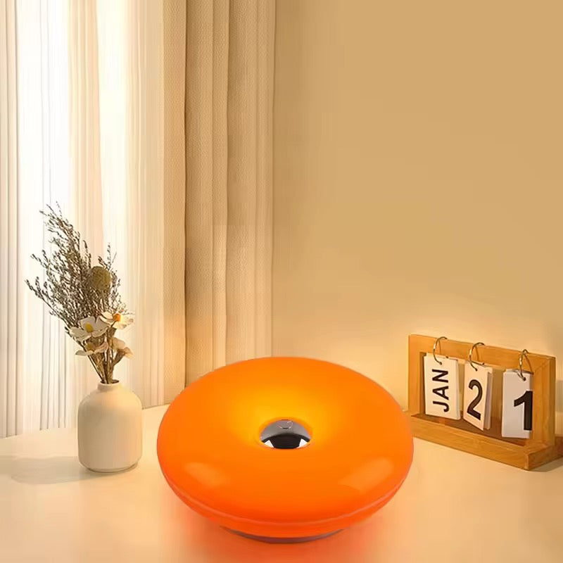 Orange Pink & white Sculptural Round Wall or table Light