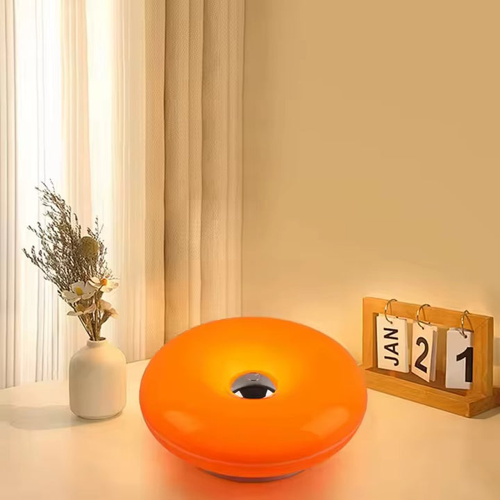 Orange Pink & white Sculptural Round Wall or table Light