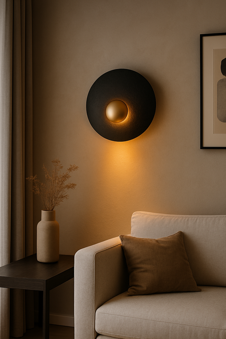 Modern Eclipse Wall Light - Artistic Textured Finish