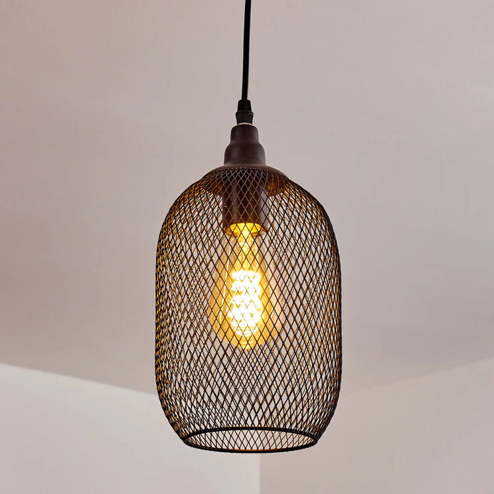 Industrial Cage Pendant Light