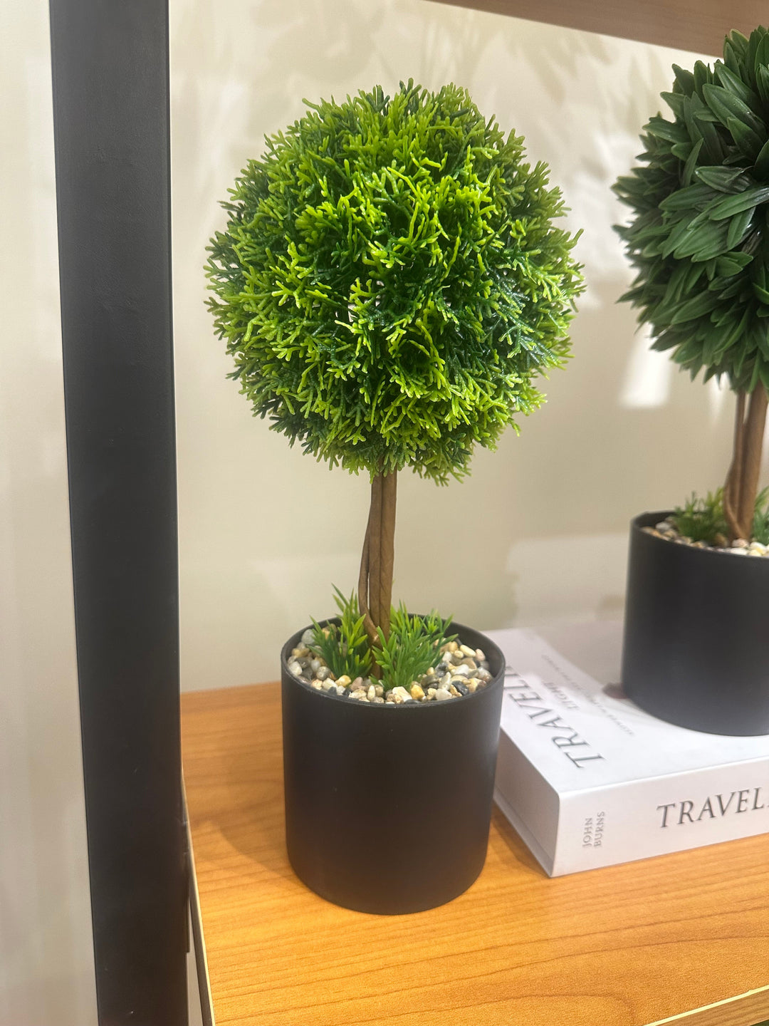 Artificial Topiary Ball Plant in Black Pot in 3 models