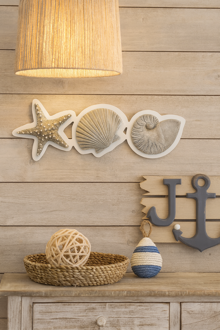 Coastal Seashell & Starfish Wall Decor