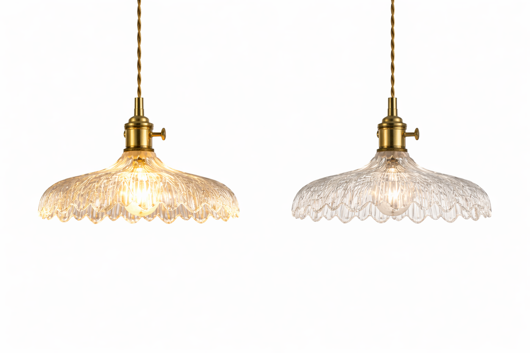 Vintage-Inspired Clear Glass Pendant