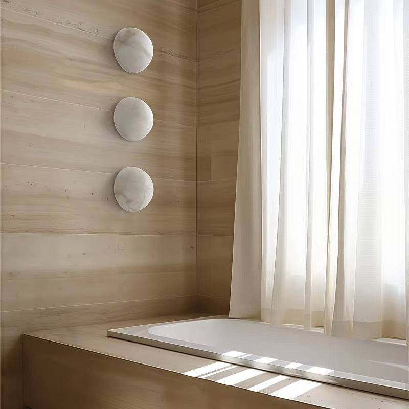 Minimal Spanish Alabaster Wall Sconce
