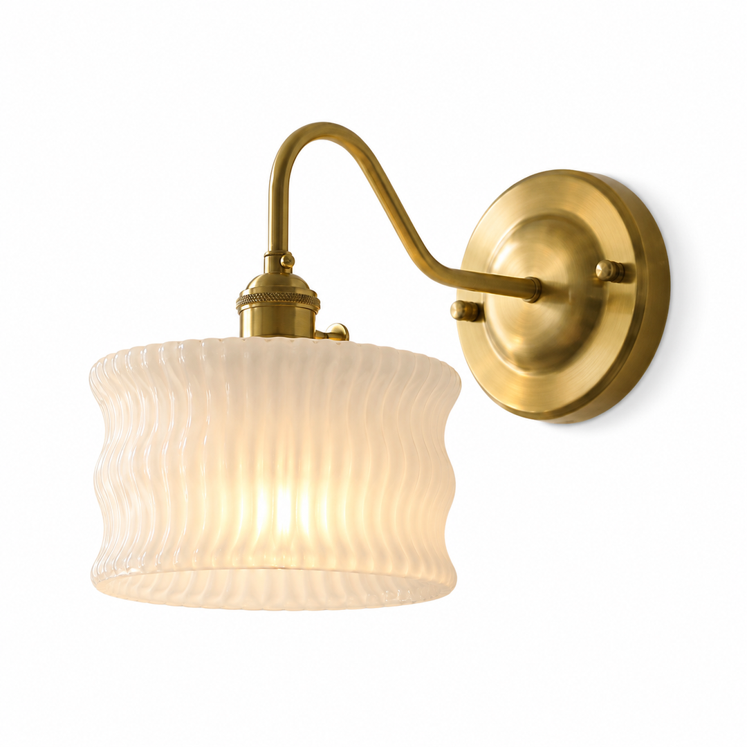 Brass Glass Wall Sconce