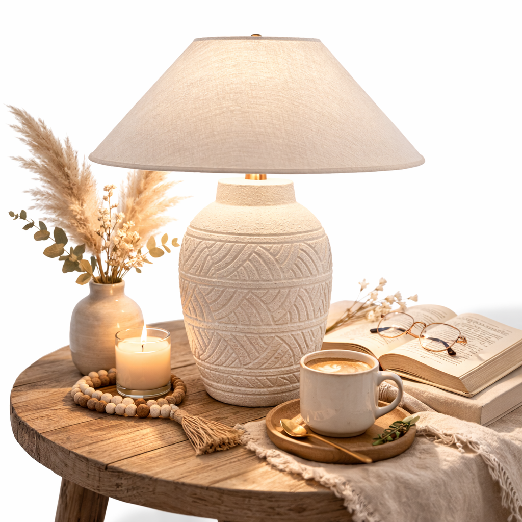 Coastal Textured Ceramic Table Lamp