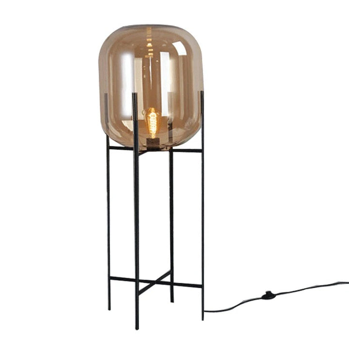 Smoked Glass Floor Lamp