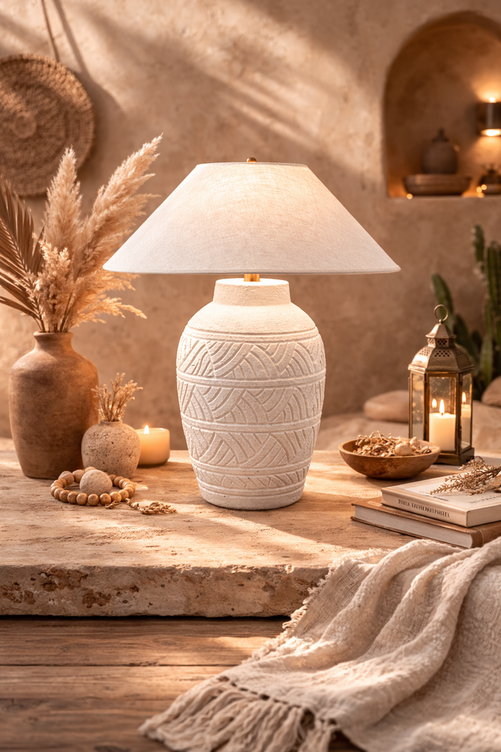 Coastal Textured Ceramic Table Lamp