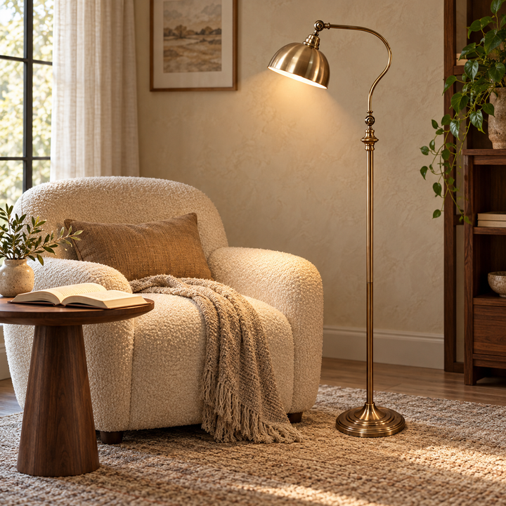 Vintage Brass Floor Lamp