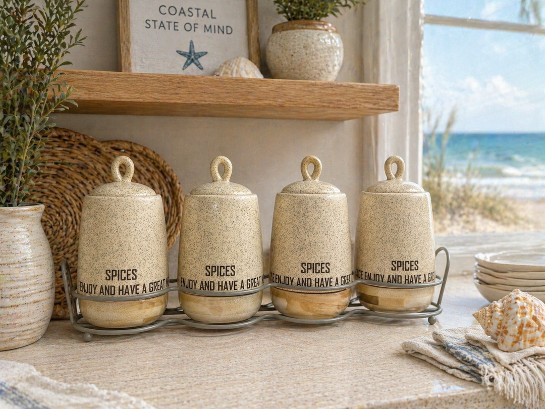 Speckled Spice Jar Set