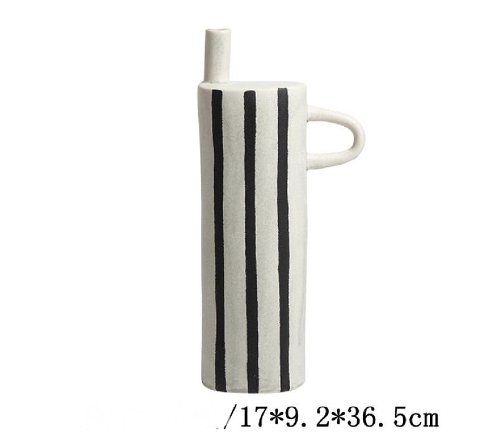 Modern Monochrome Abstract Vase Set of 3