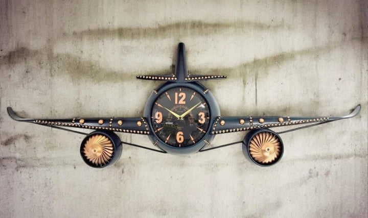 Industrial Gauge-Style Round Wall Clock