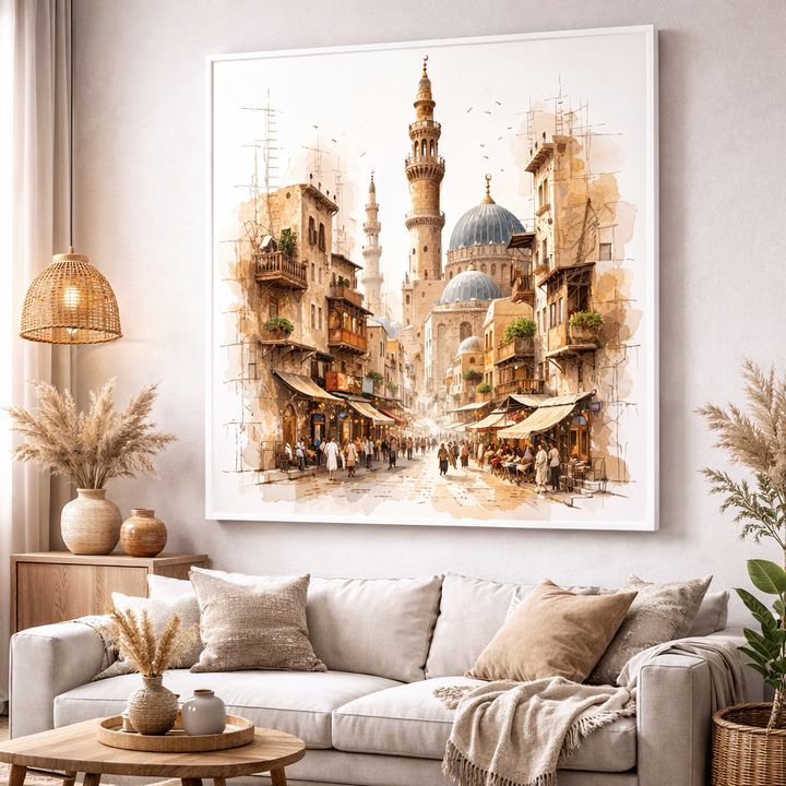 Historic Islamic Street Canvas