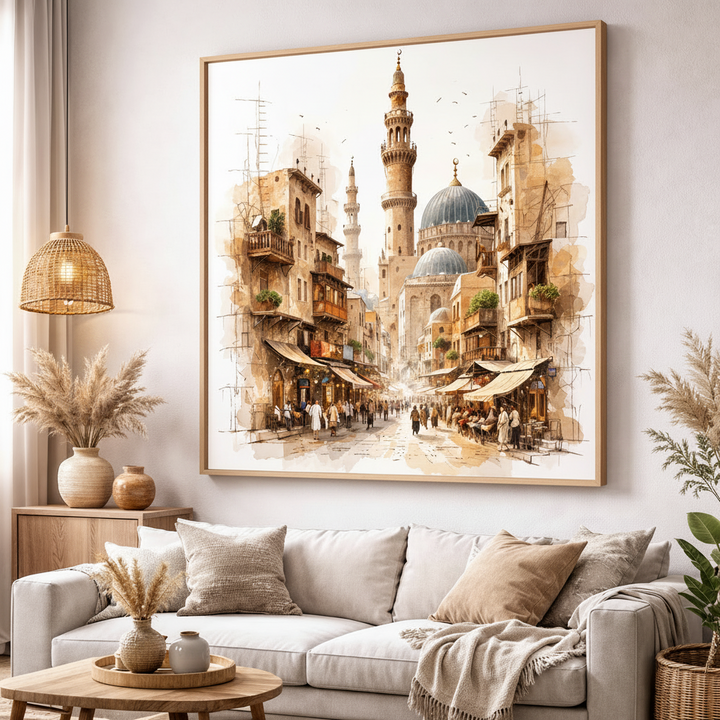 Historic Islamic Street Canvas