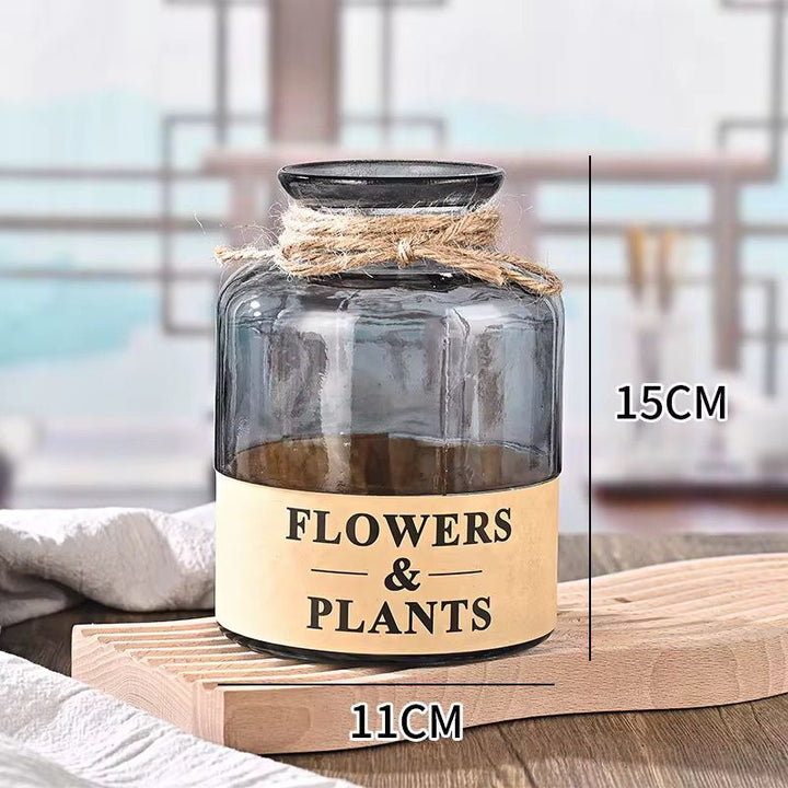 Glass Flower Jar Decor