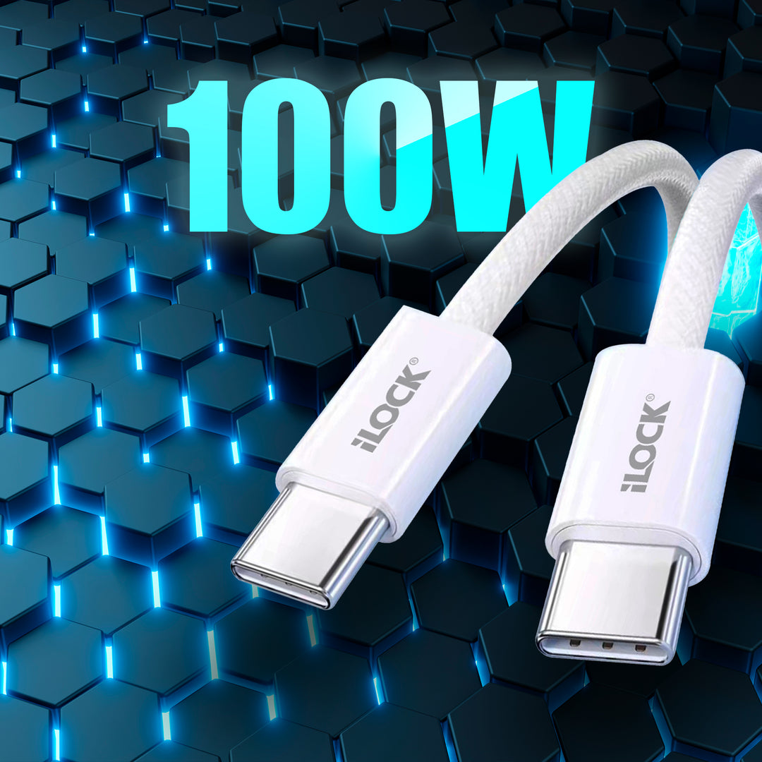 Fast Charging Cable 100 Watt PD | USB-C to USB-C | Ultra Durable Braided Cable