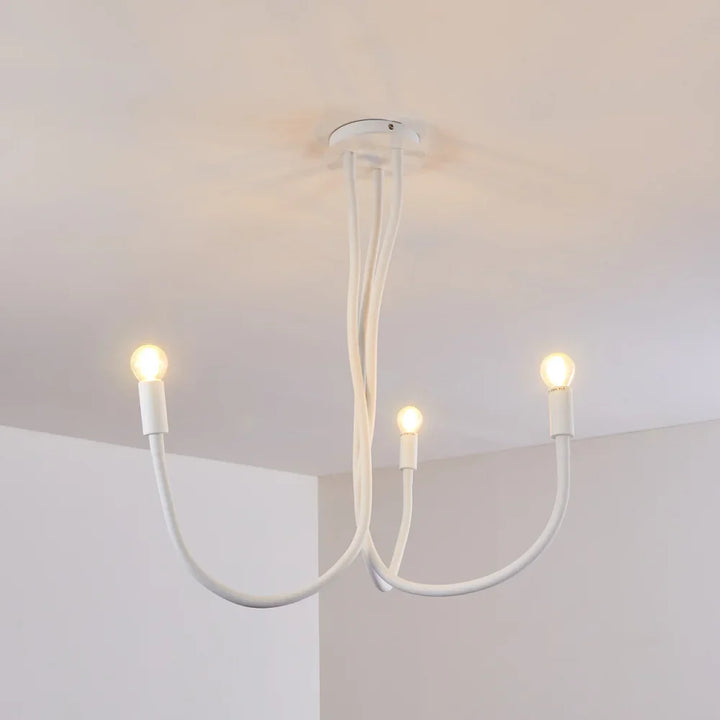 Modern White Spiral Ceiling Light