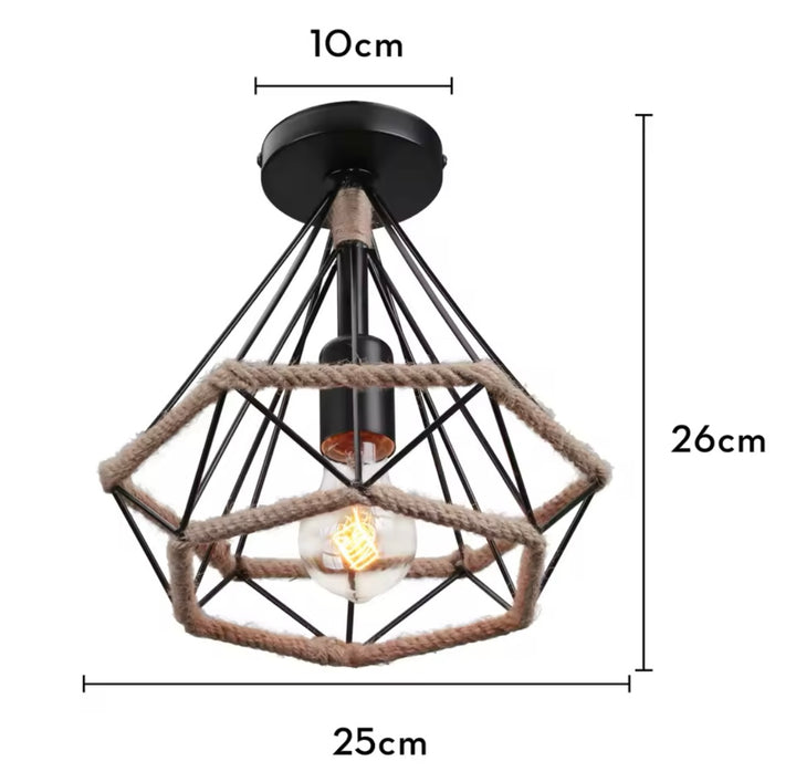 Modern Industrial Triple Pendant Light with Geometric Design