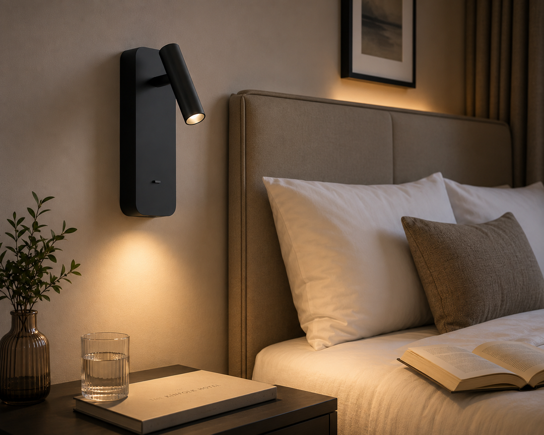 Modern Black Adjustable Wall Spotlight