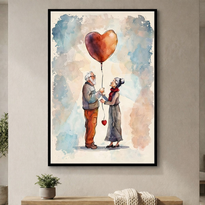 Eternal Love Heart Balloon Canvas