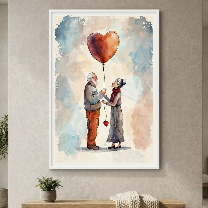 Eternal Love Heart Balloon Canvas
