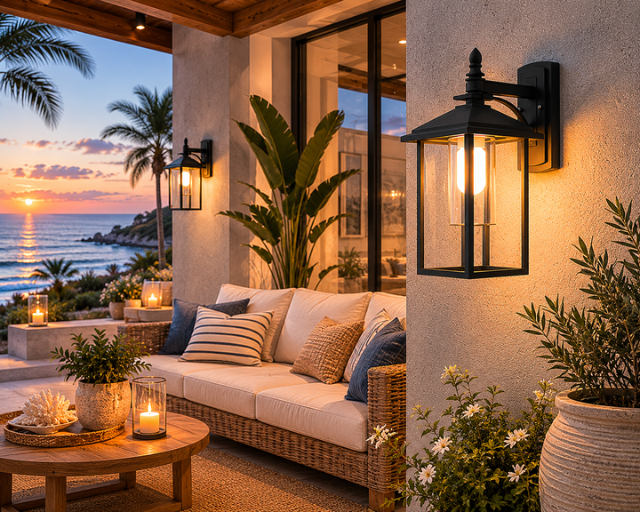 Harbor Outdoor Wall Lantern Close-Up