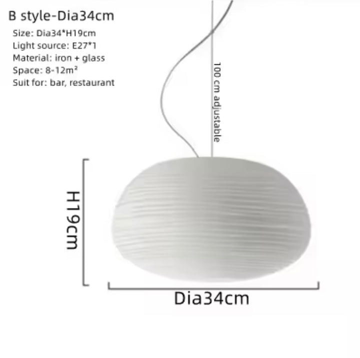 Modern Pendant Lights Set with Soft White Shades