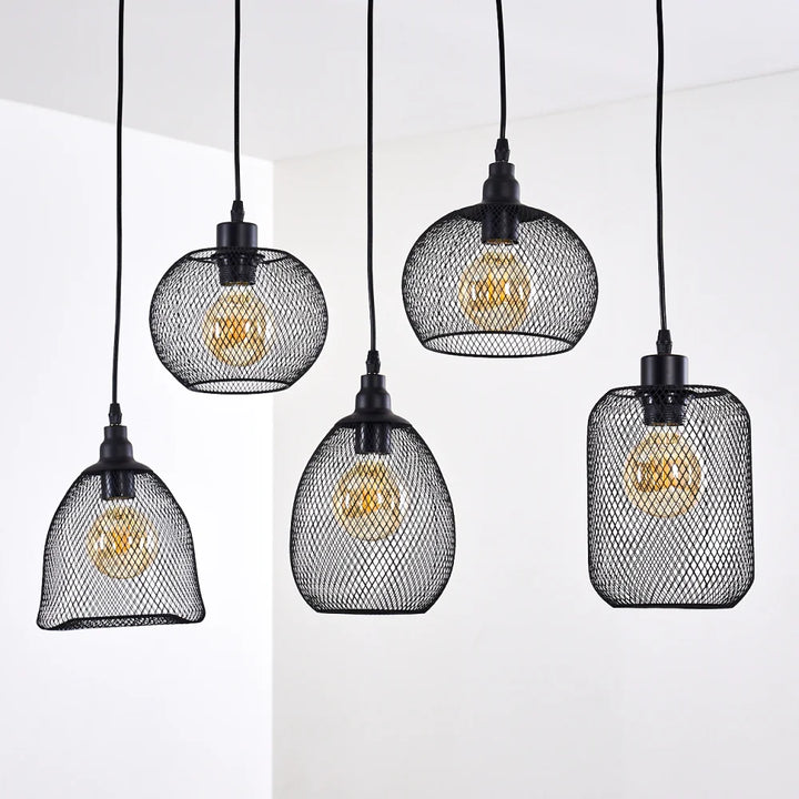 Industrial Multi-Mesh Pendant Light