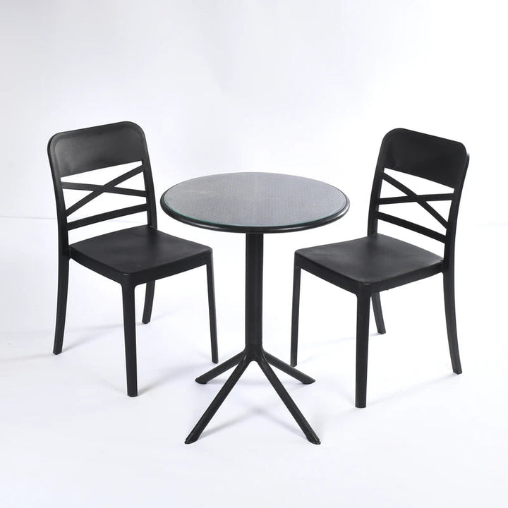 2 Flexi- Chairs + Dot Round Table 60